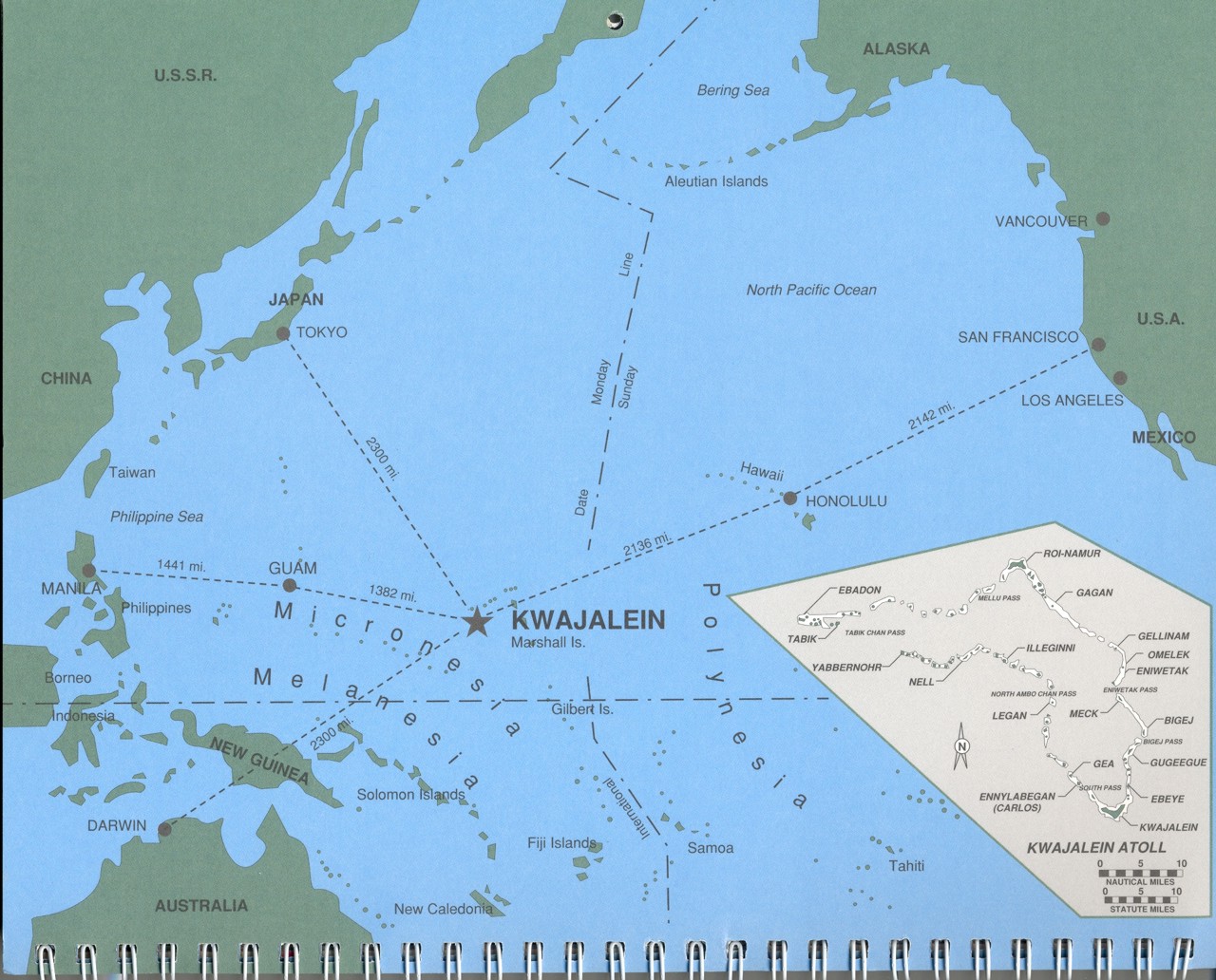 1998 Kwajalein Calendar - Map